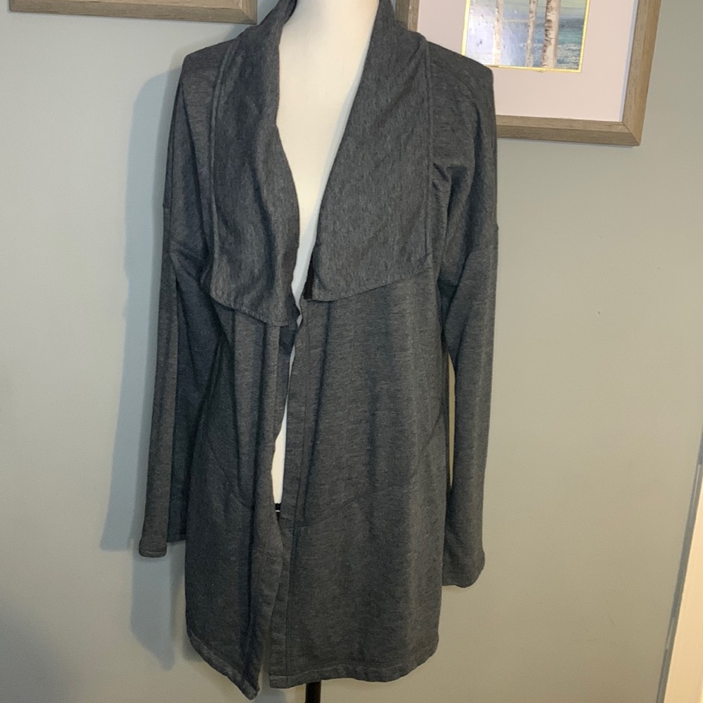 Grey open front sweatshirt